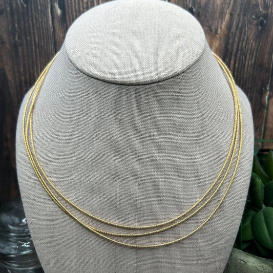 18k Cable Collar Necklace