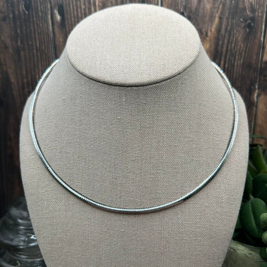 14k Reversible Omega Necklace