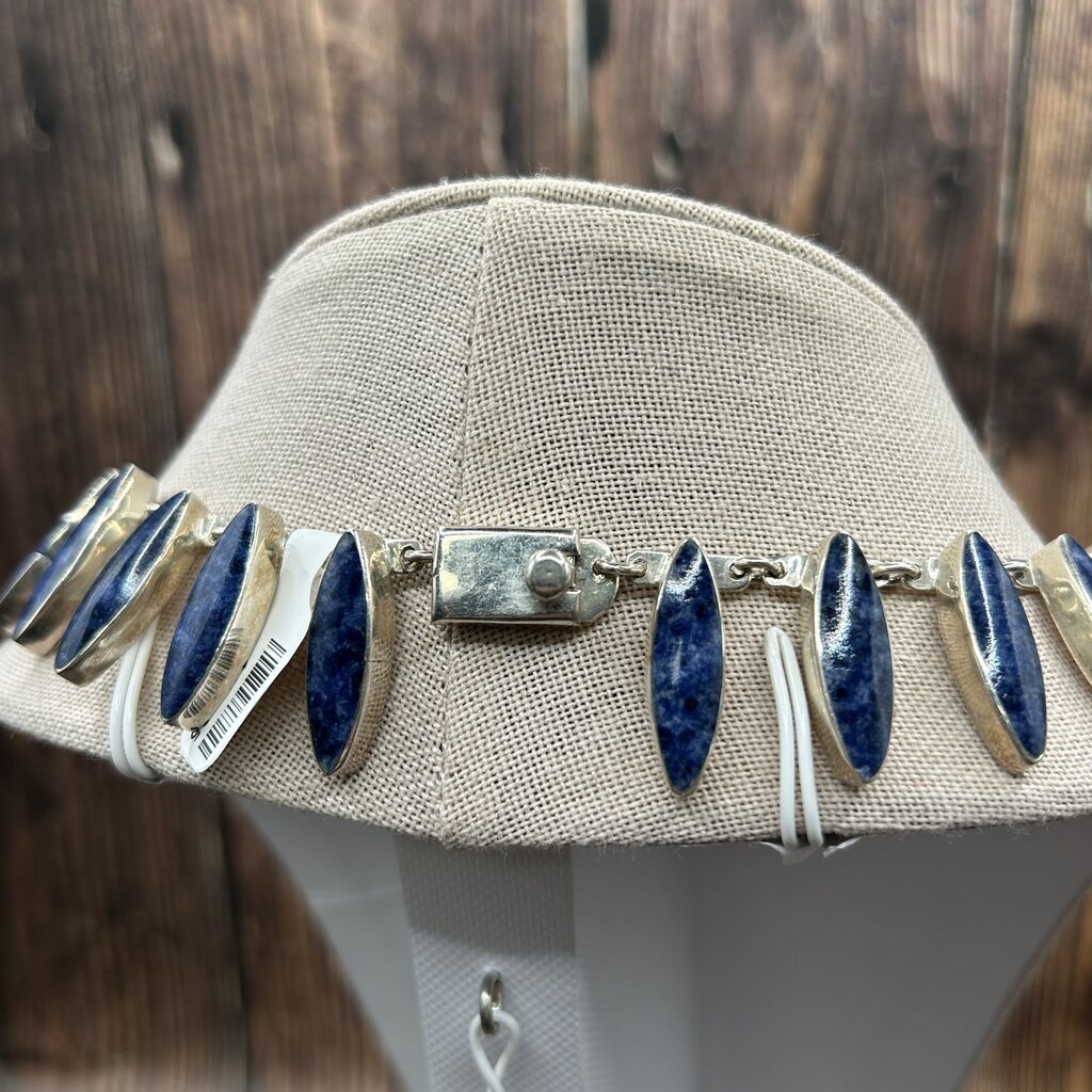 Marquis Lapis & Sterling Collar Necklace