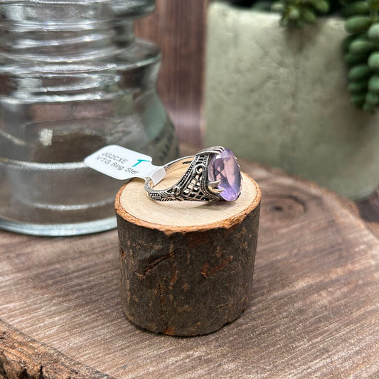 Sterling Oval Gem Ring