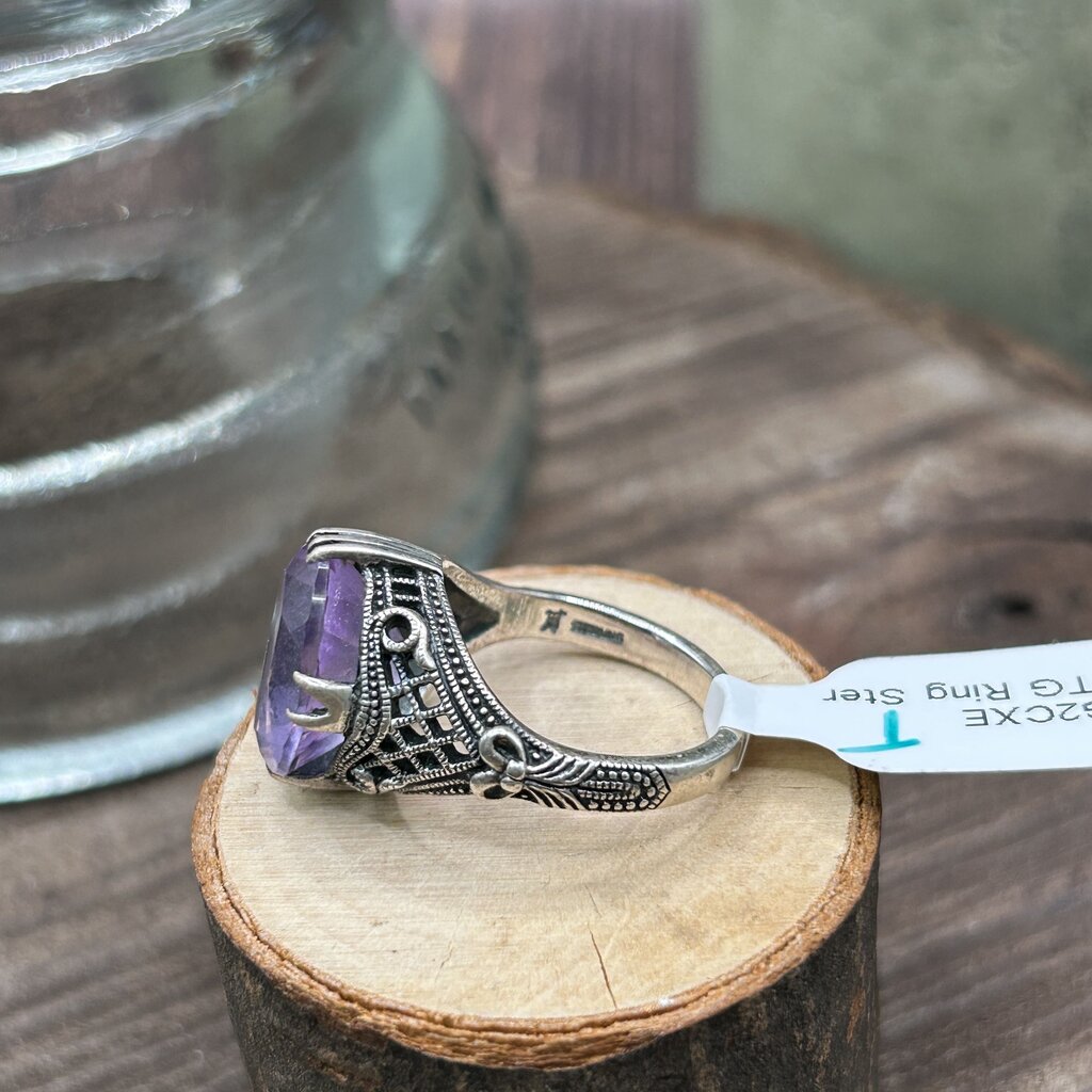 Sterling Oval Gem Ring