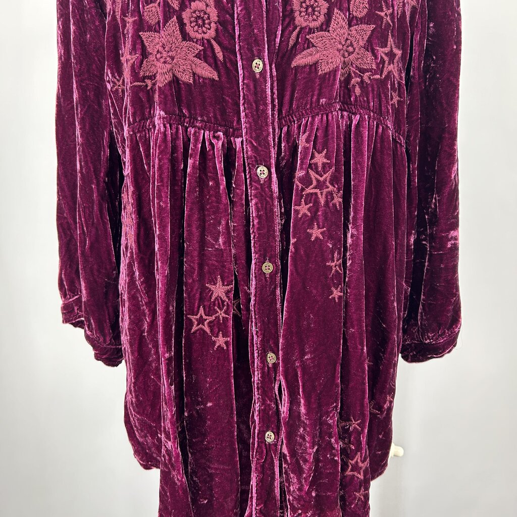 Johnny Was L/s Floral Velour Shirt