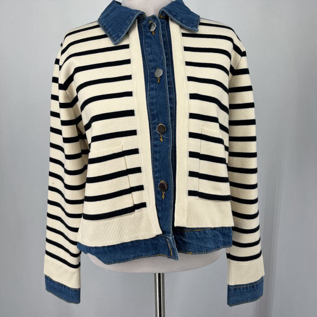Entro Denim Trim Cardigan