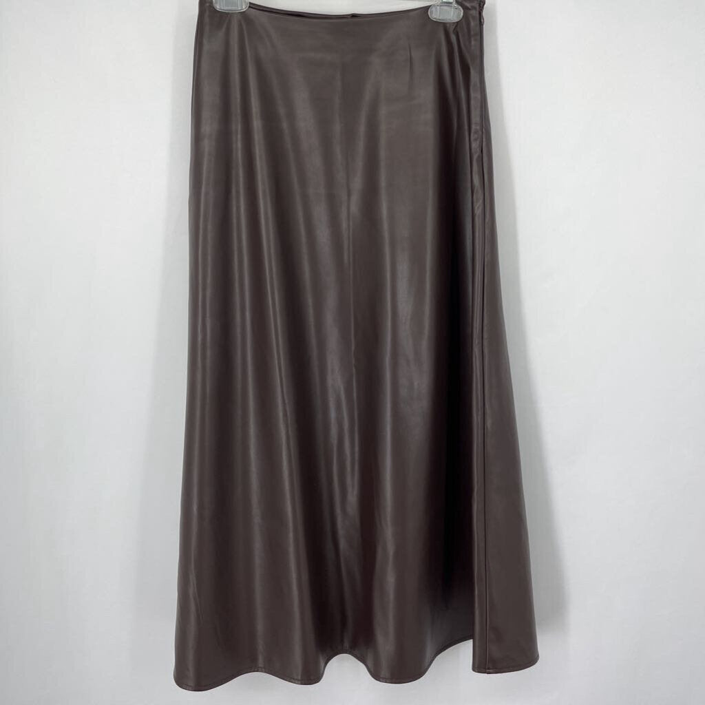 Commense Faux Leather Skirt