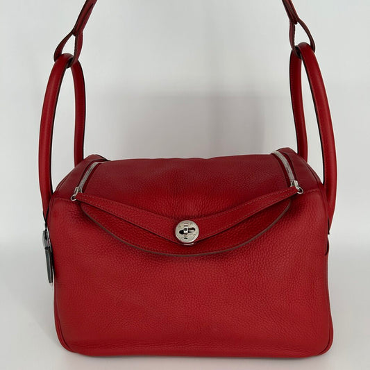 Hermes Lindy 30 Leather Handbag