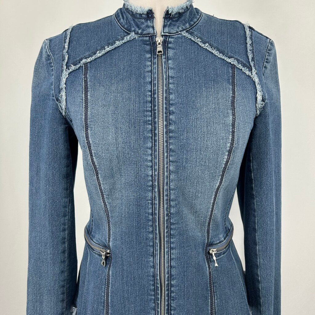 INC Zip Up Denim Jacket