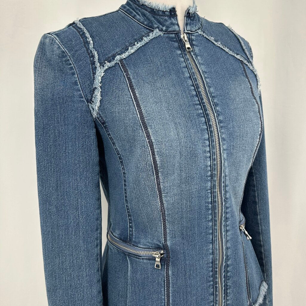 INC Zip Up Denim Jacket