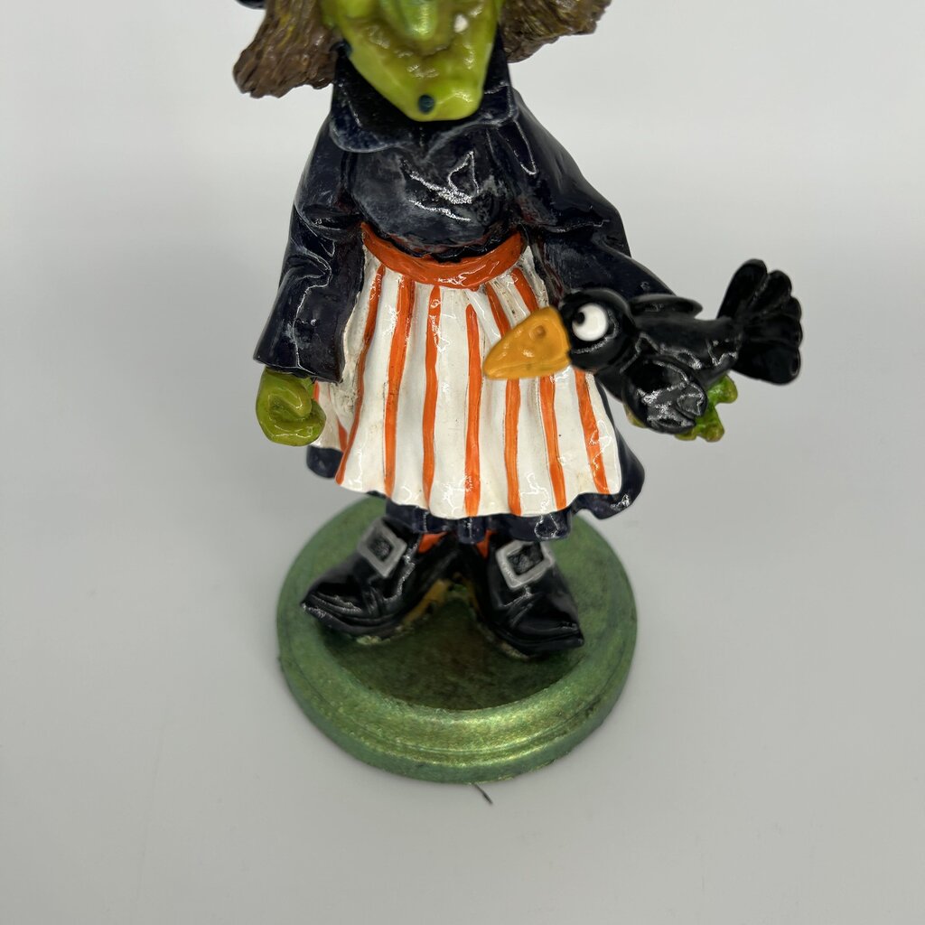 Witch with Crow Figurine