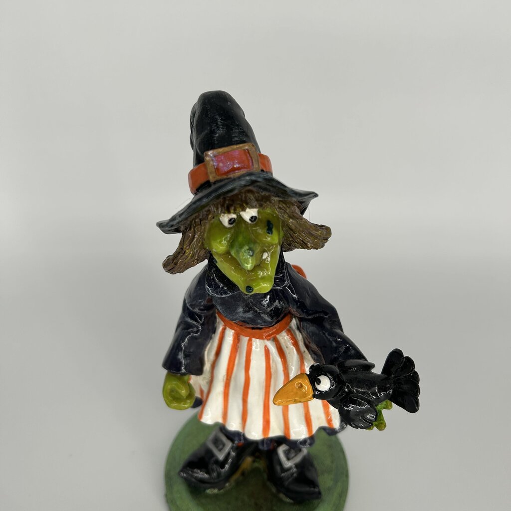 Witch with Crow Figurine