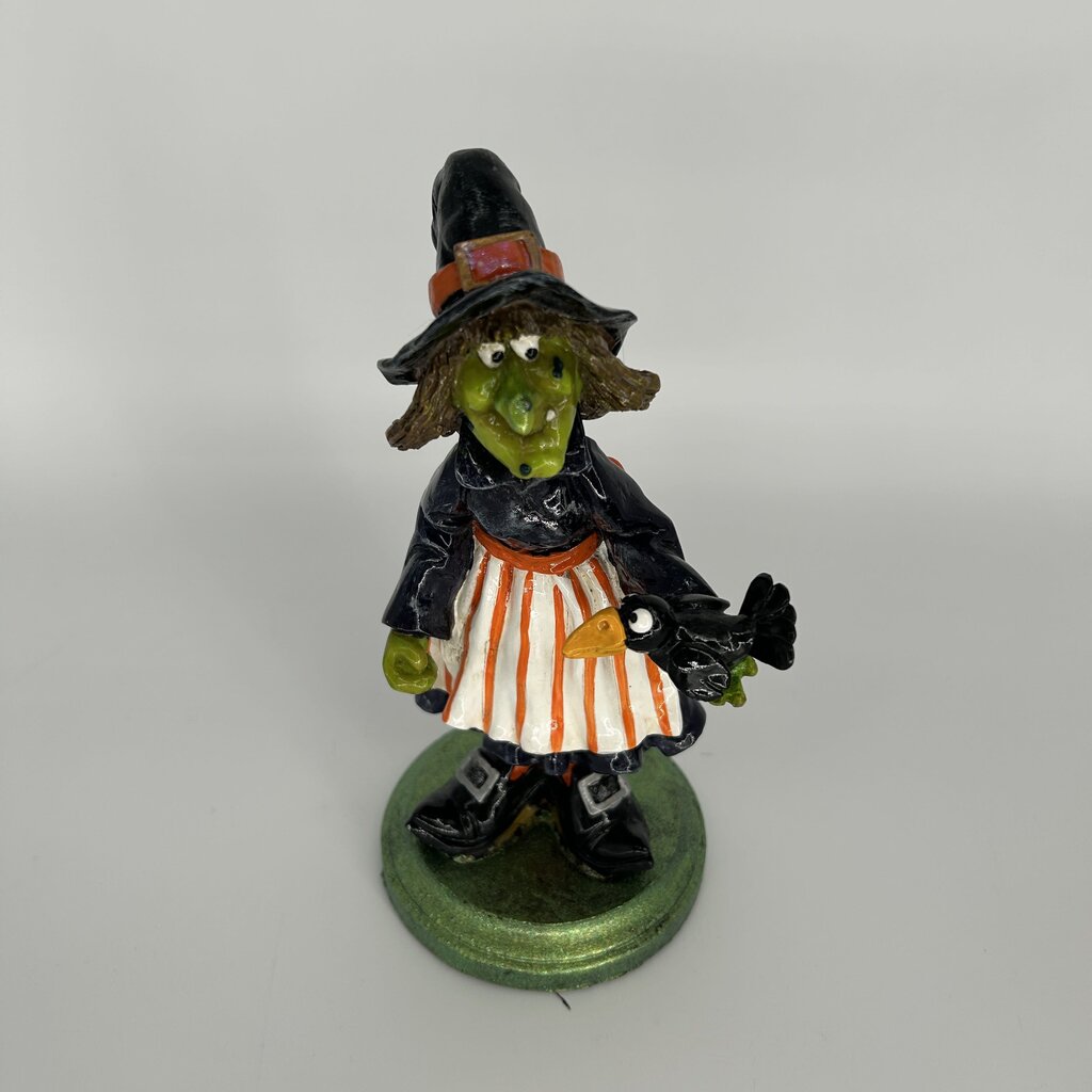 Witch with Crow Figurine