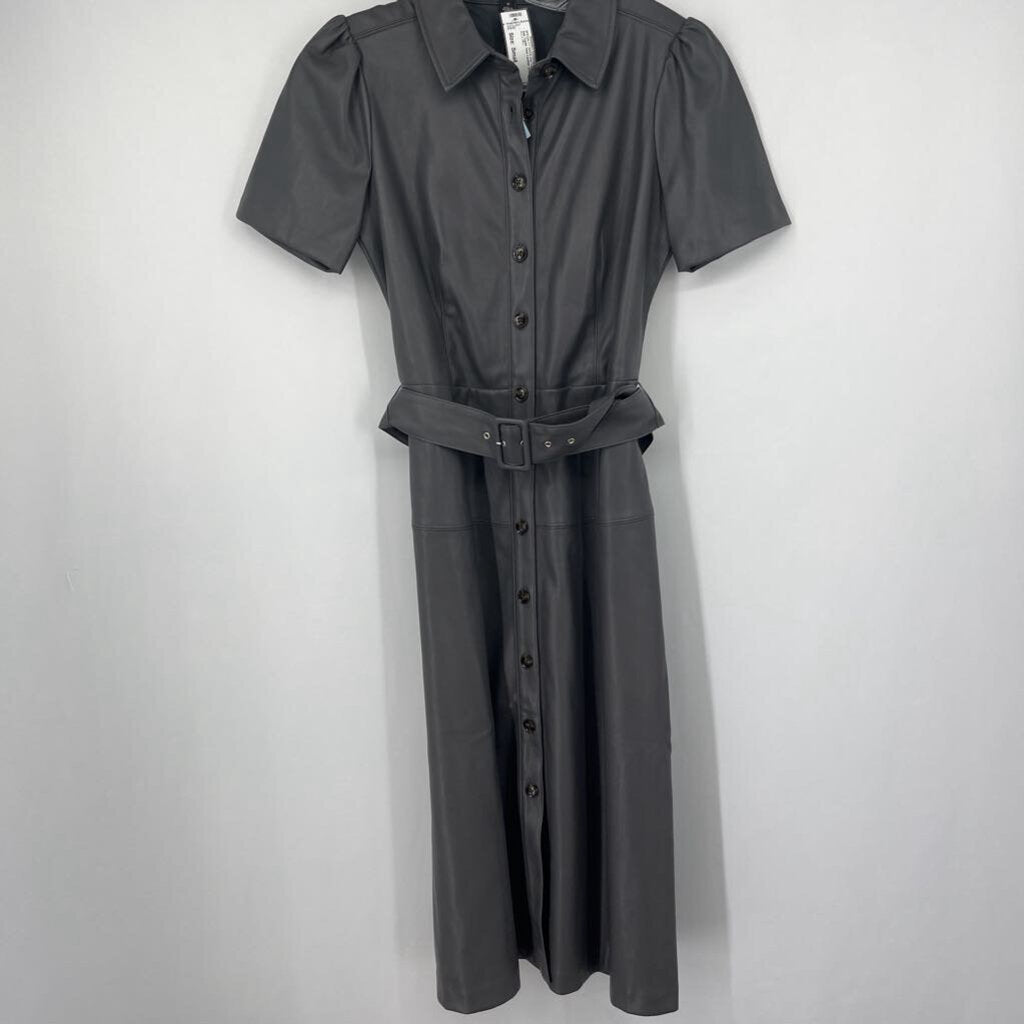 Ann Taylor faux Leather S/S Dress
