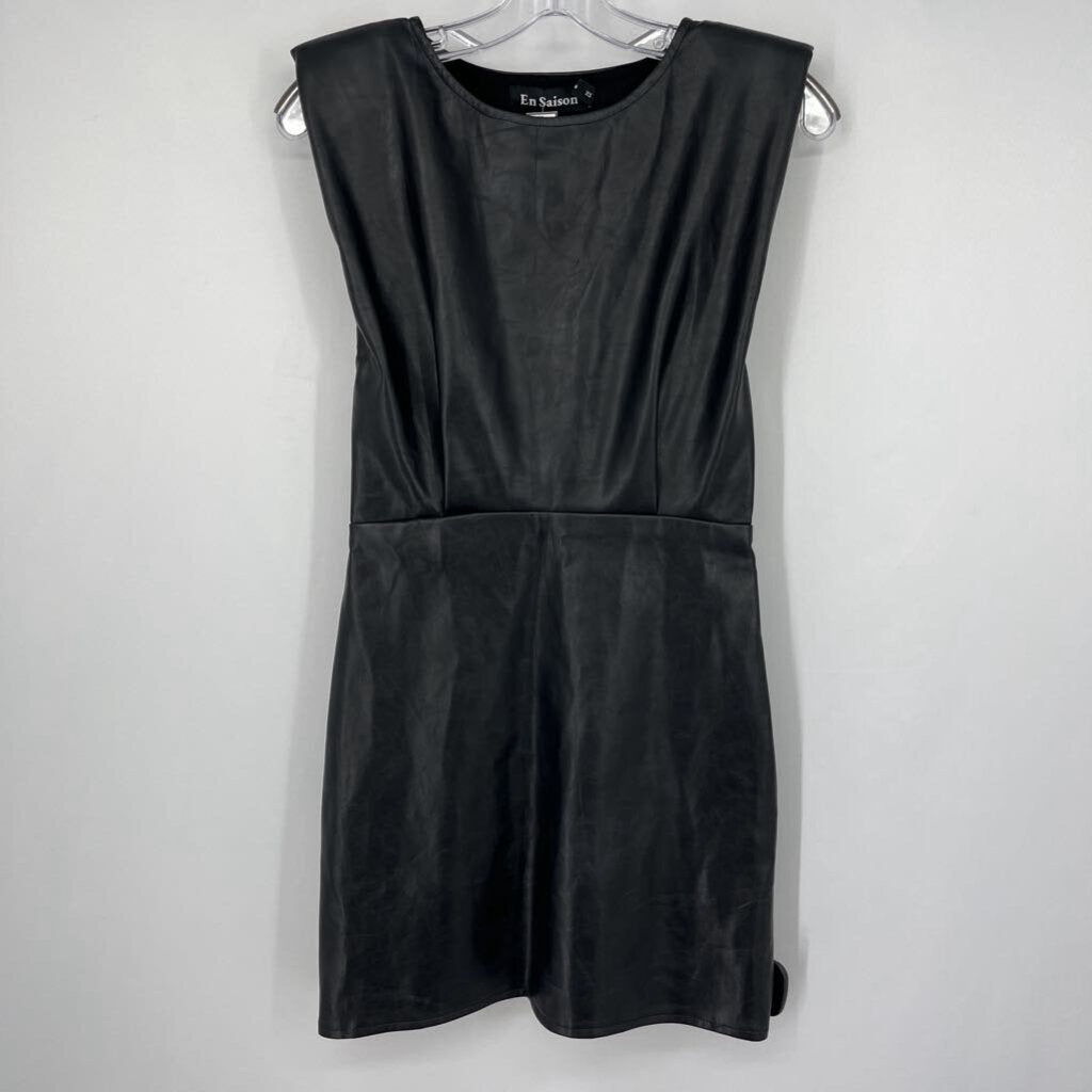 En Saison Faux Leather Dress