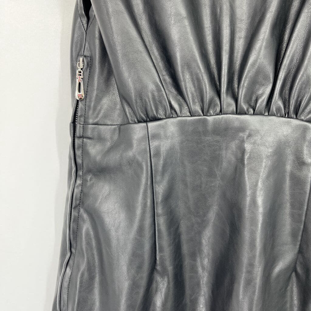 En Saison Faux Leather Dress