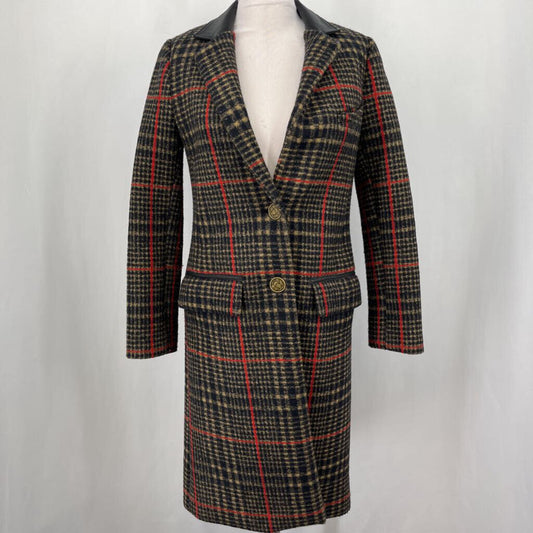 Coach Plaid Trench Coat