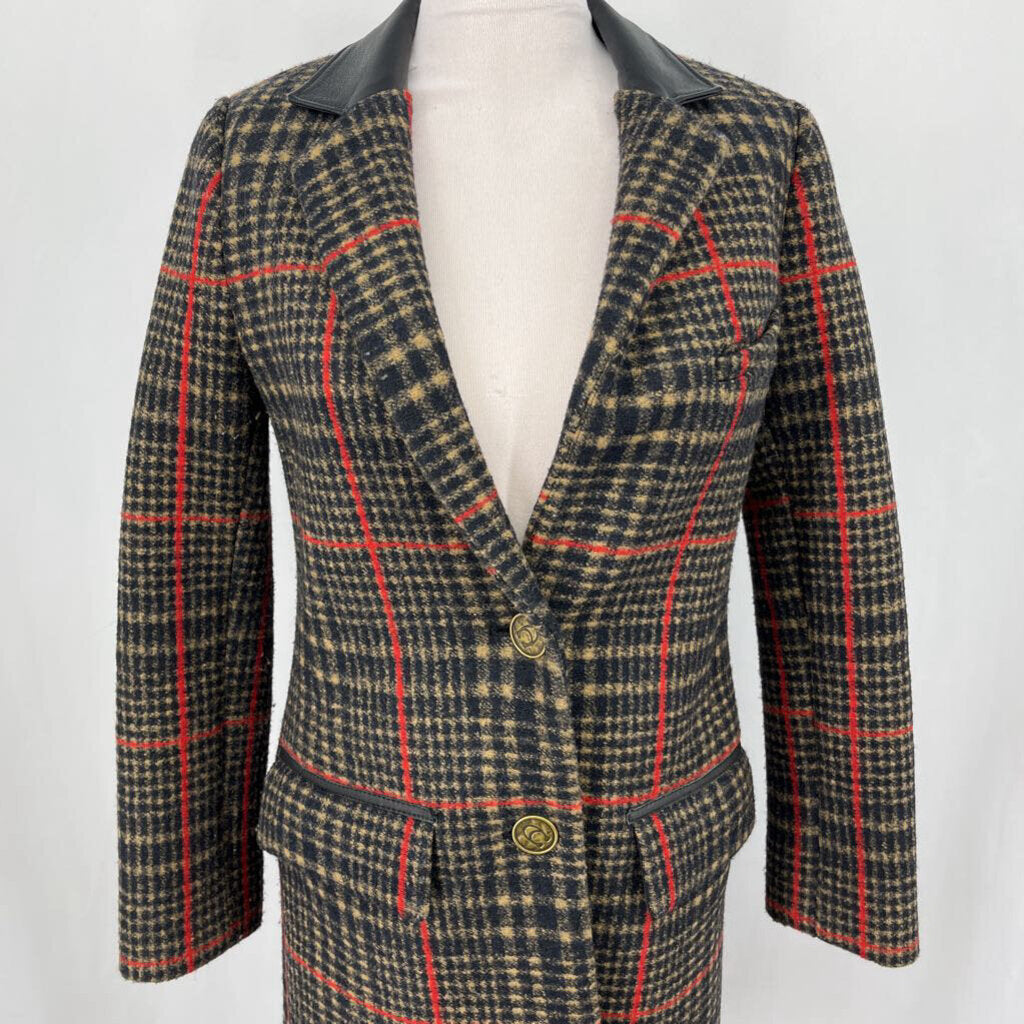 Coach Plaid Trench Coat