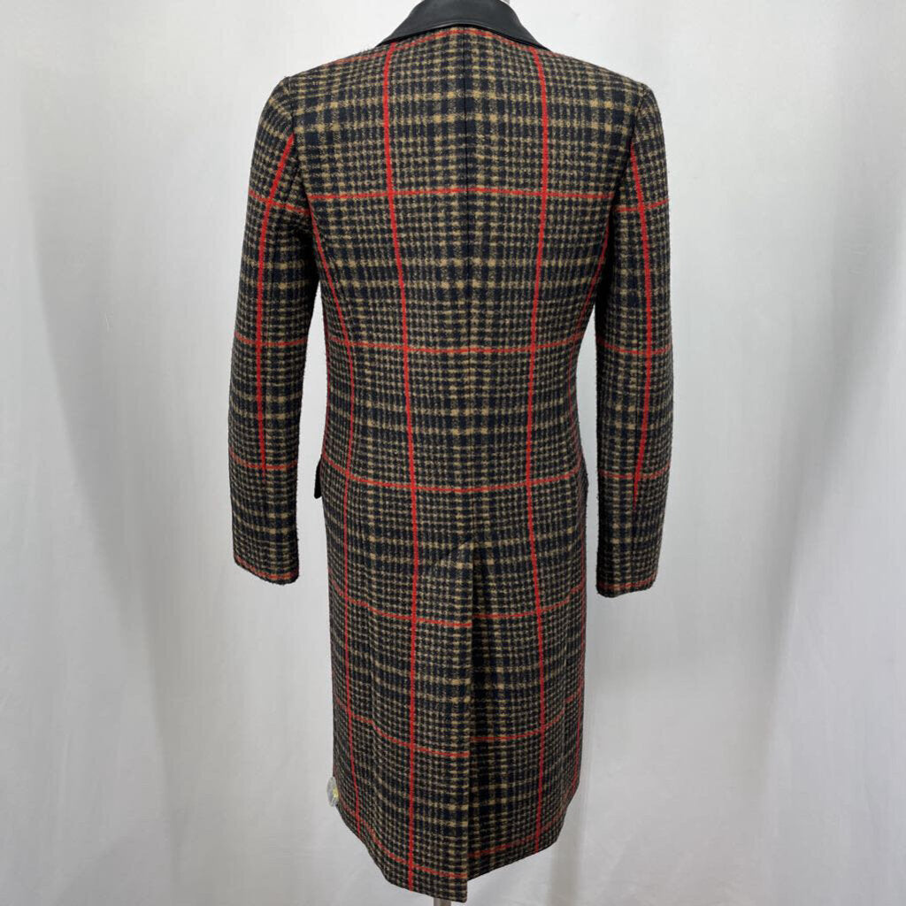 Coach Plaid Trench Coat
