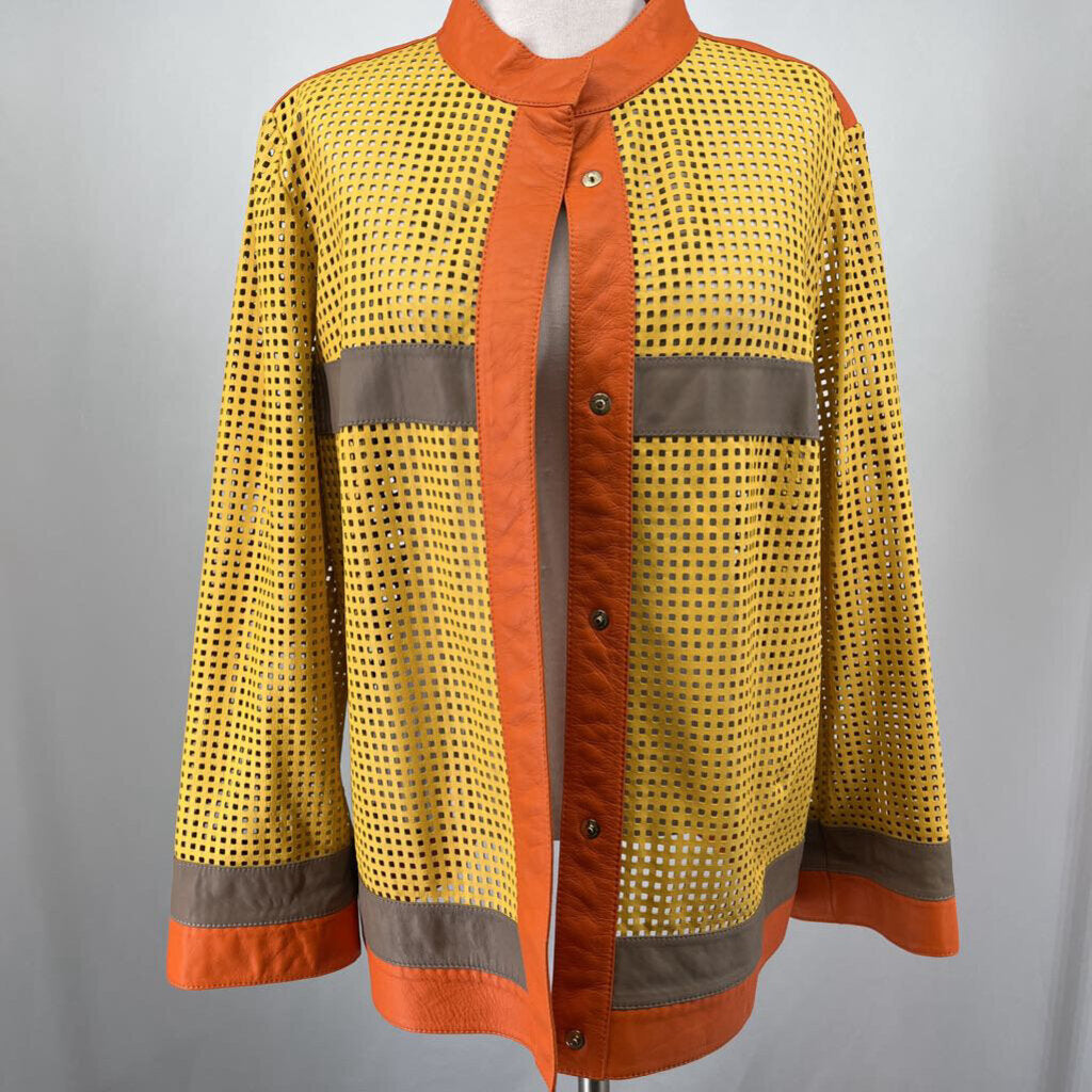 Escada Cut Out Leather Jacket