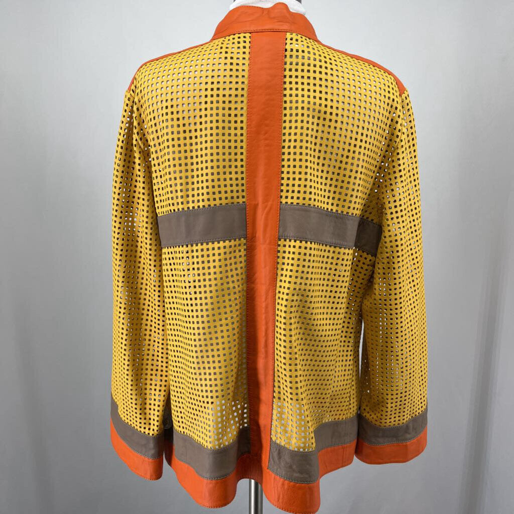 Escada Cut Out Leather Jacket