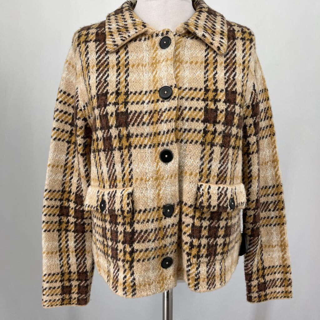 J Jill L/s Plaid Jacket
