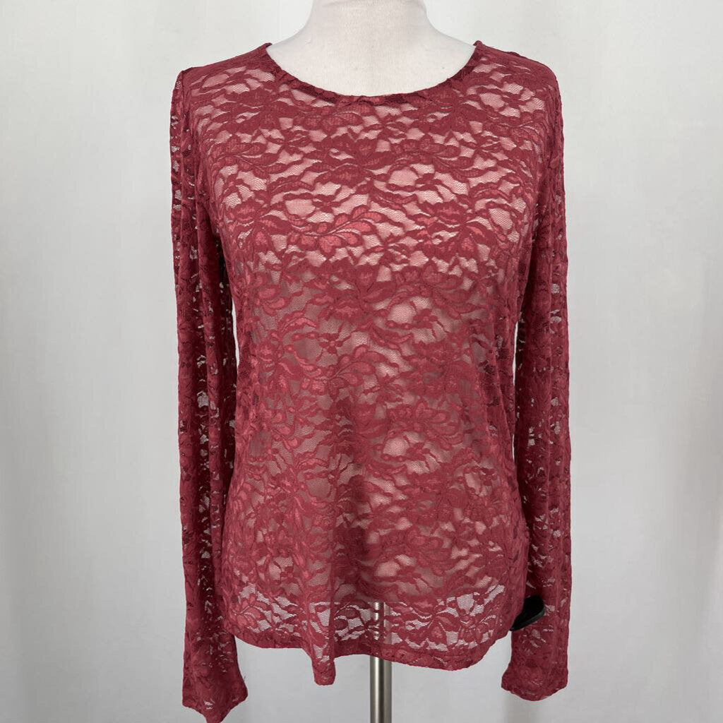 Anthropologie L/s Floral Lace Shirt