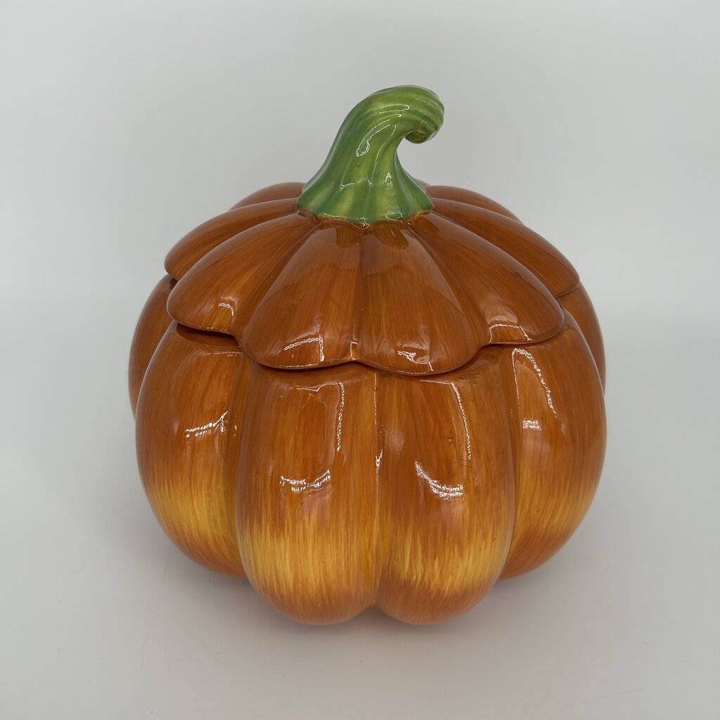 Ceramic Pumpkin Jar with Lid