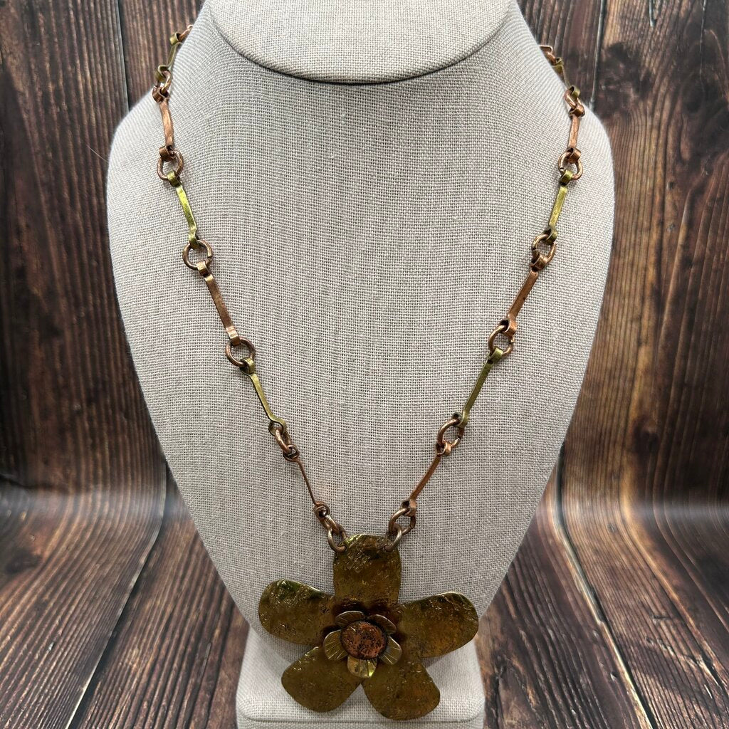 Vintage JB Pericles Brass Necklace