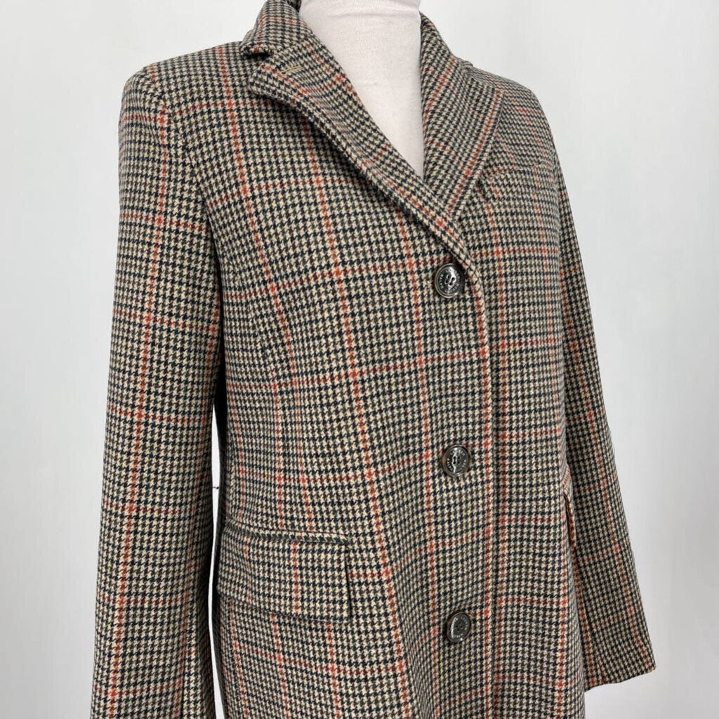 Lauren Houndstooth Over-coat