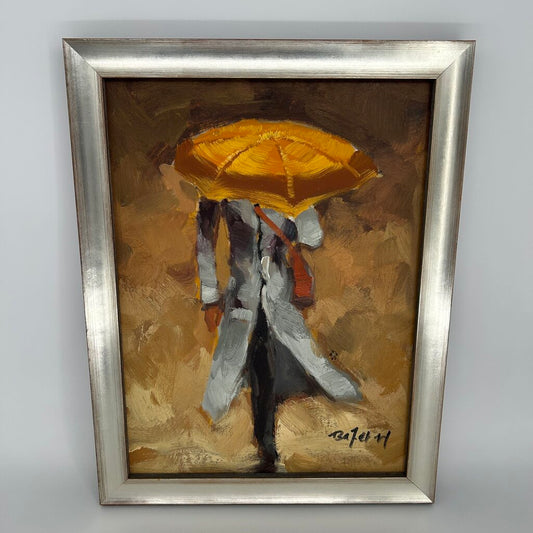 Man w/ Umbrella Painting