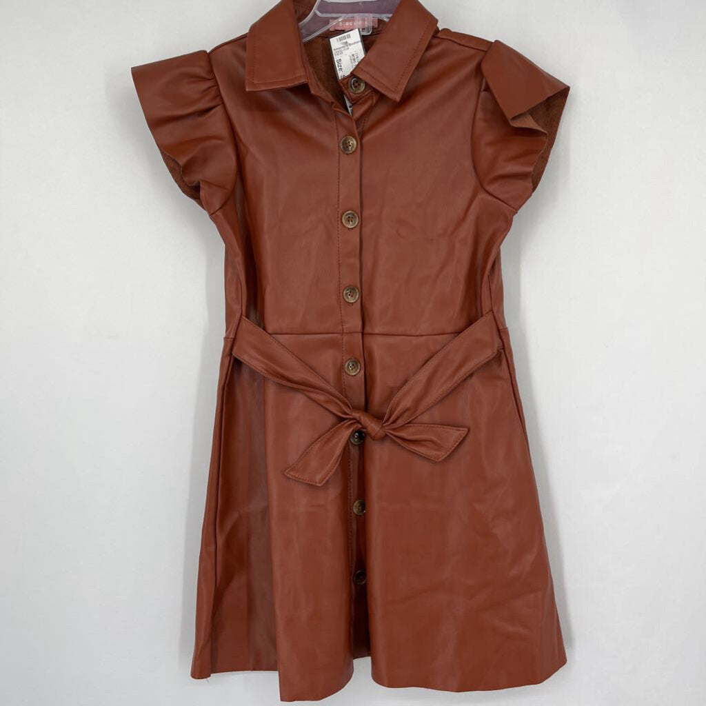 BCBG S/s Faux Leather Dress