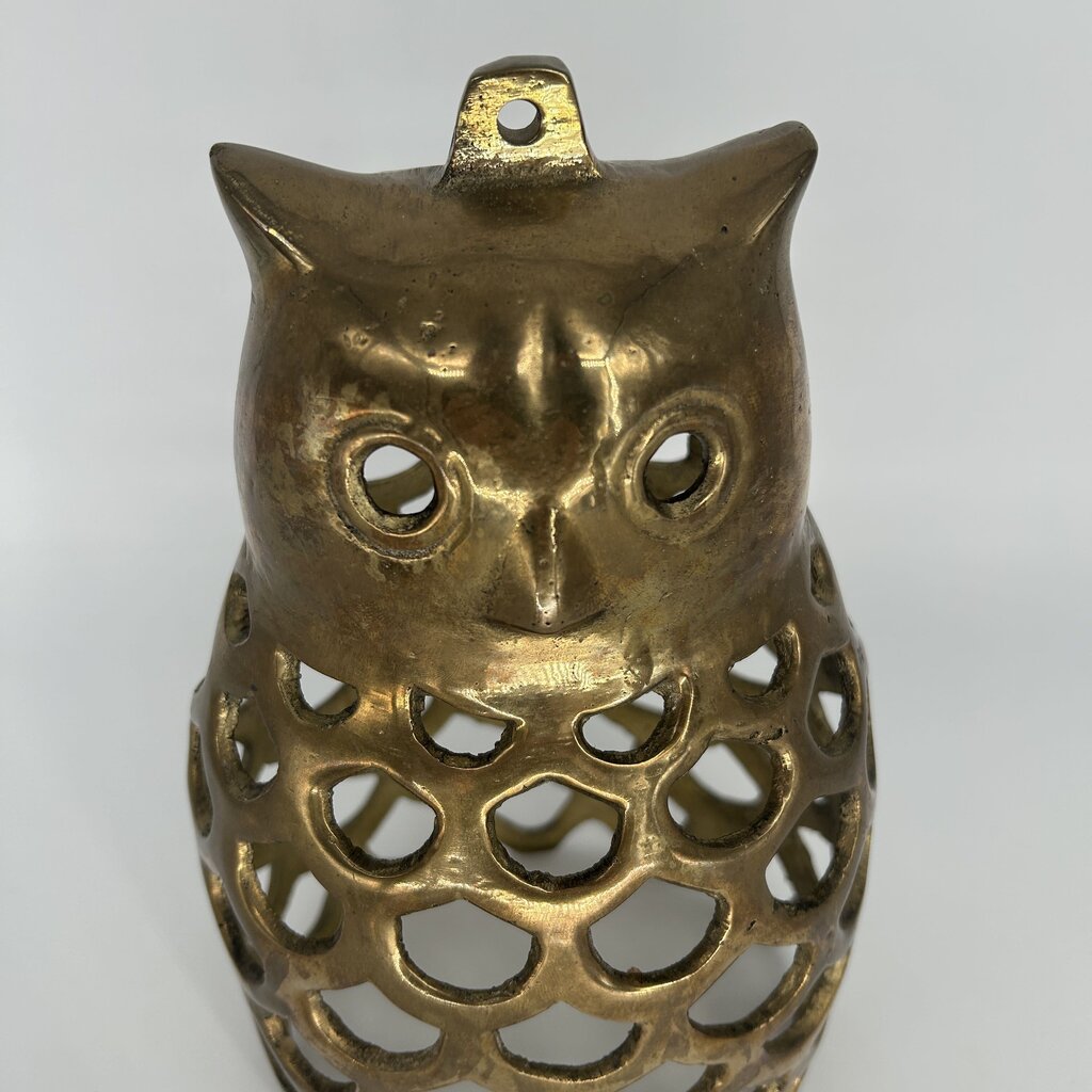 Brass Cut-Out Owl Figure