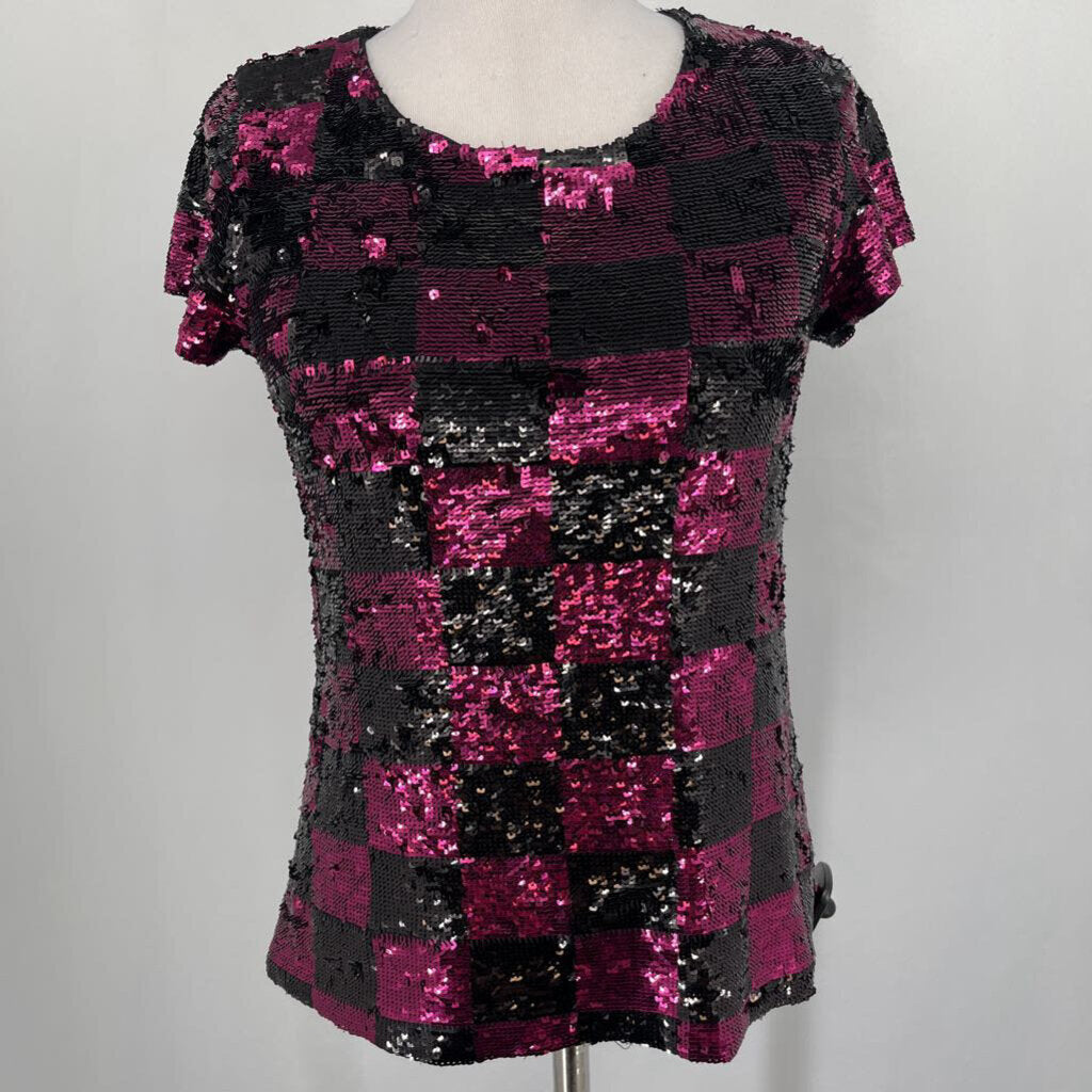 Alice & Olivia S/S Sequined Shirt