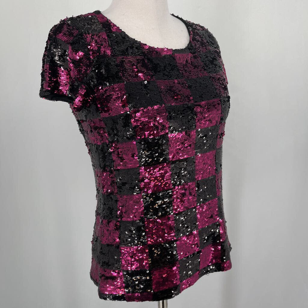 Alice & Olivia S/S Sequined Shirt
