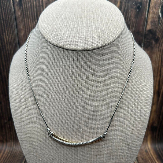 David Yurman Crossover Bar Necklace