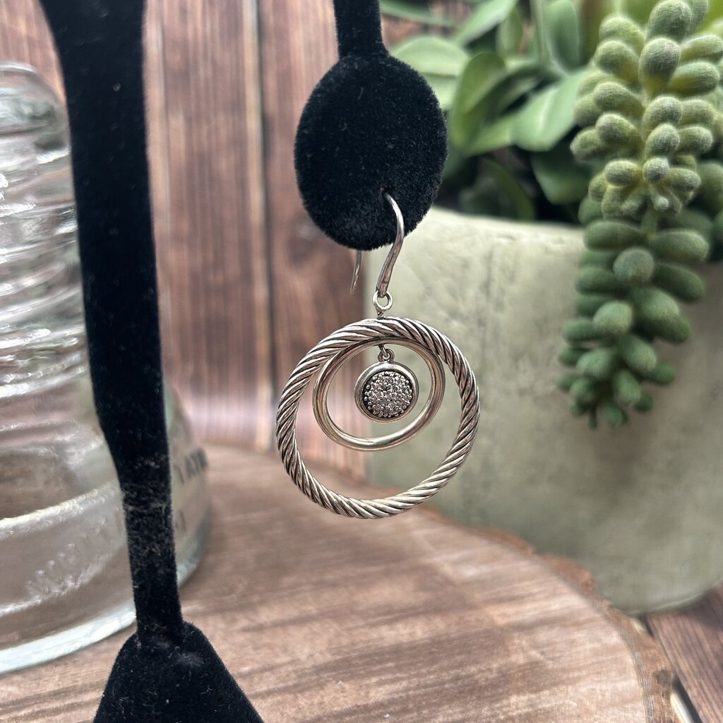 DY Ster/18k Dia Mobile Circ Errngs