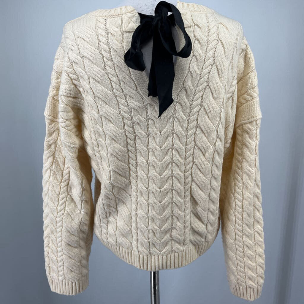J Crew L/s Back Bow Sweater