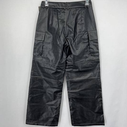 Edikted Faux Leather Cargo Pants