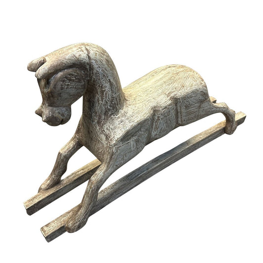 Painted Rocking Horse on Stand