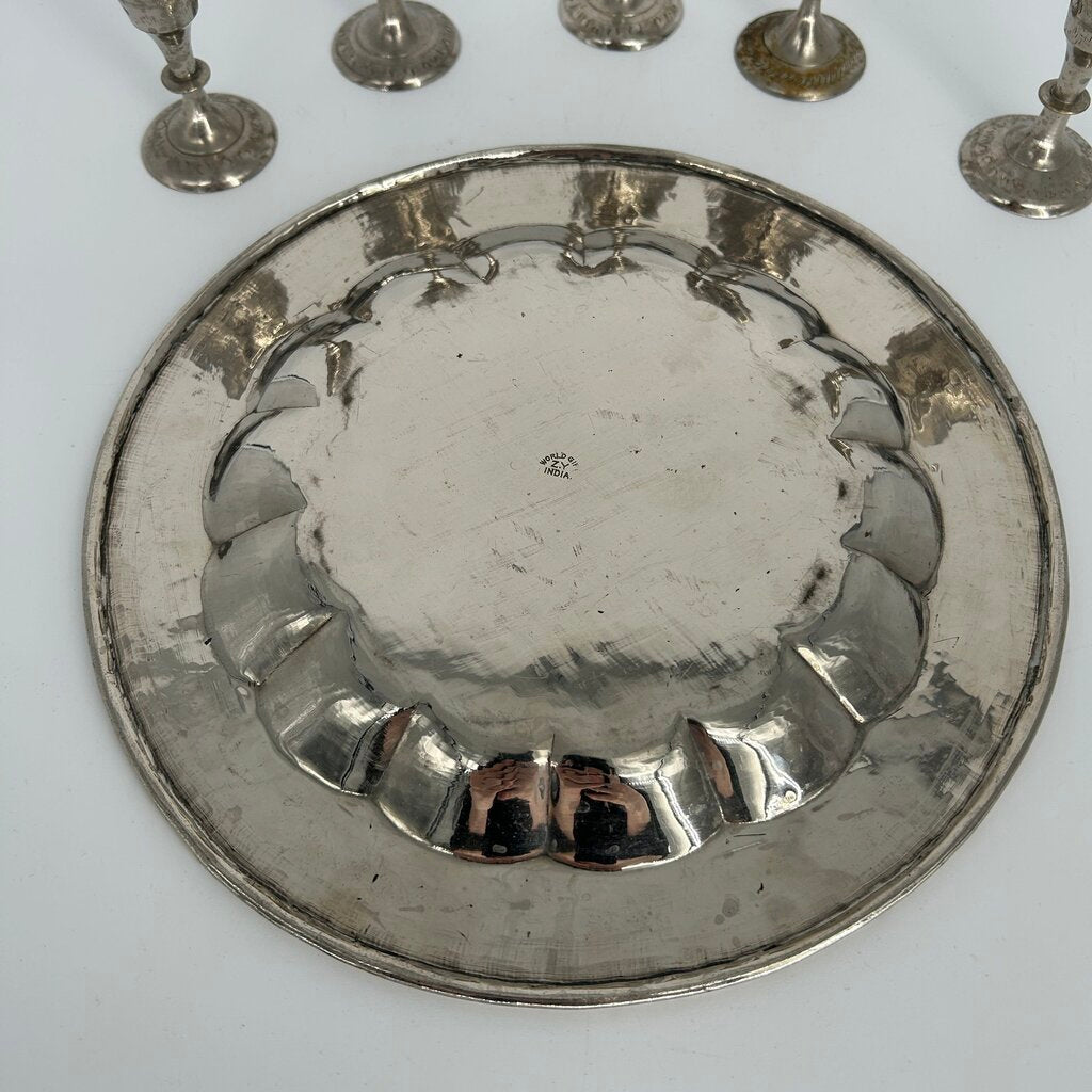 ZY India Cups & Platter Set