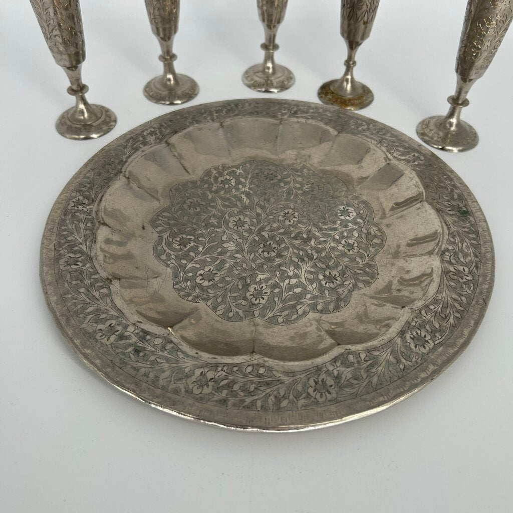 ZY India Cups & Platter Set