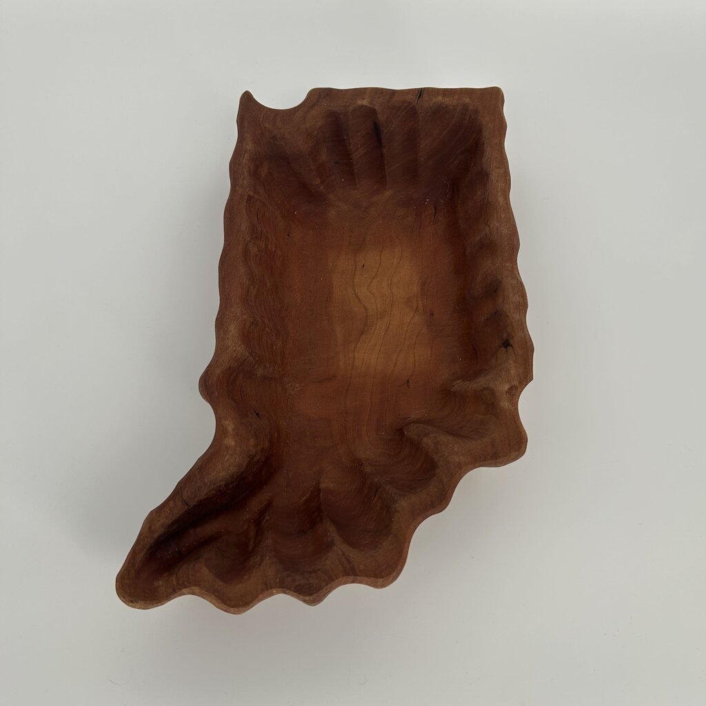 Indiana Wood Carved Bowl