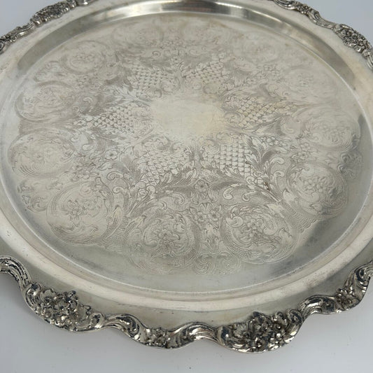 Etched Silver Tray