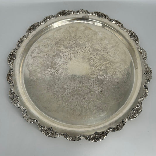 Etched Silver Tray