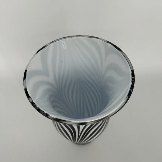 Zebra Stripe Art glass Vase