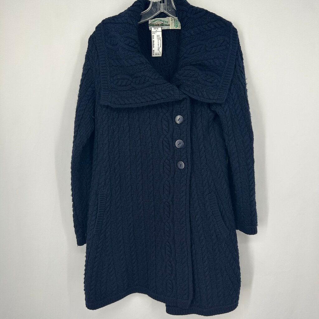 Aran Crafts L/s Open Cardigan