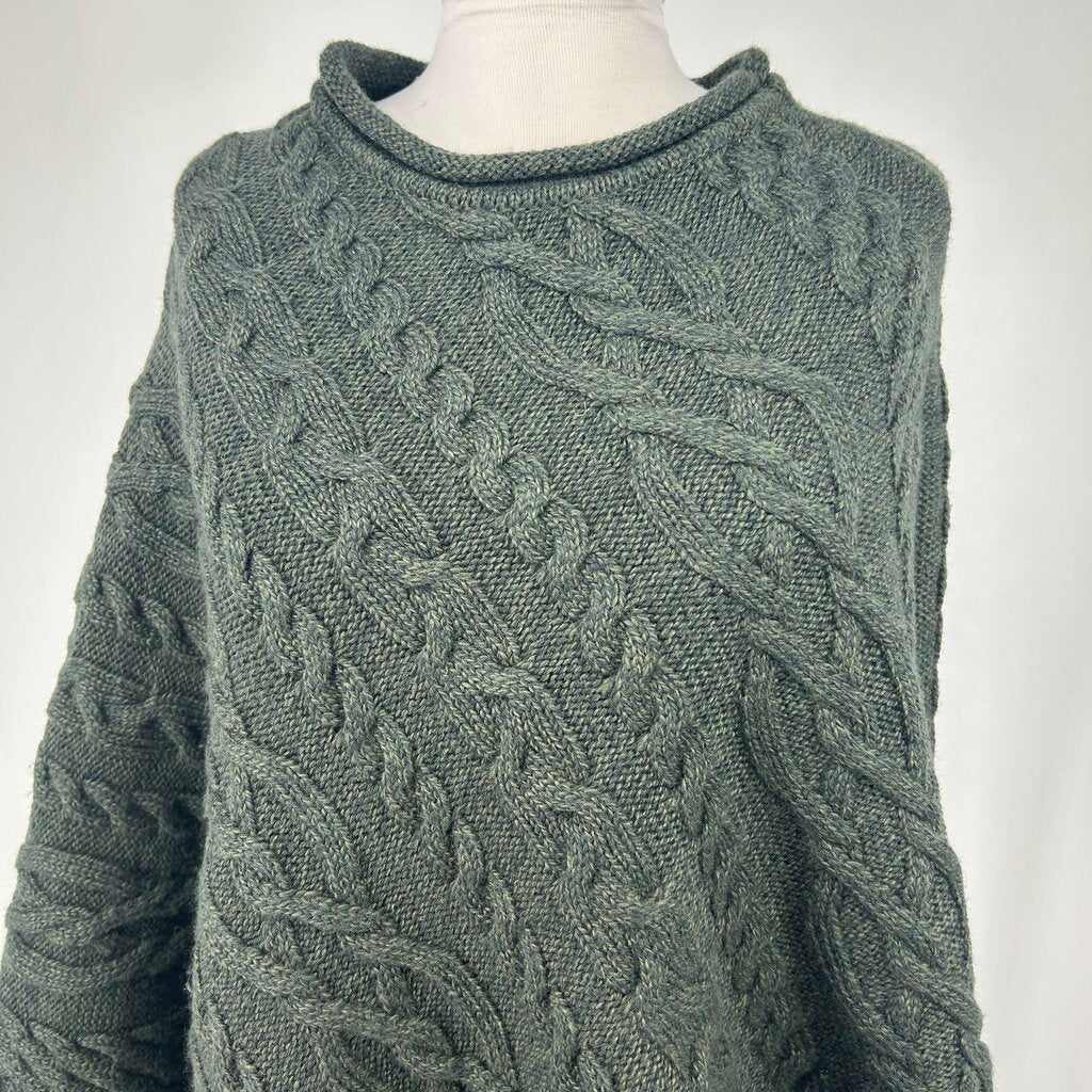 Aran Cable Knit Poncho