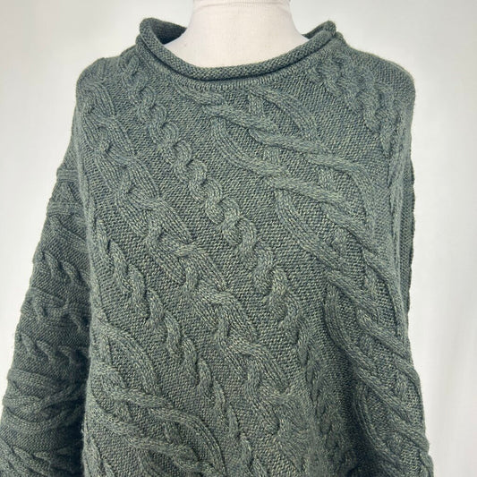 Aran Cable Knit Poncho