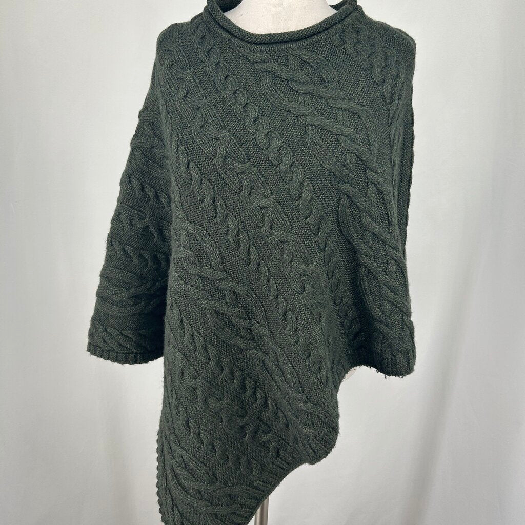Aran Cable Knit Poncho