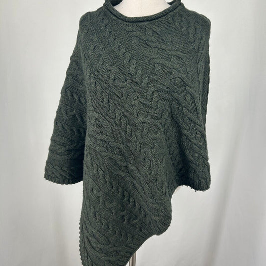 Aran Cable Knit Poncho