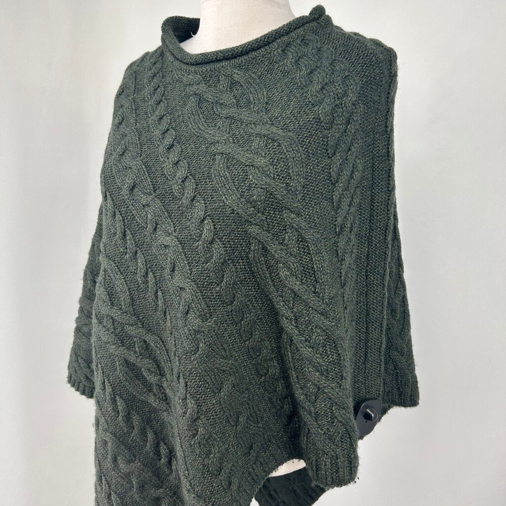 Aran Cable Knit Poncho