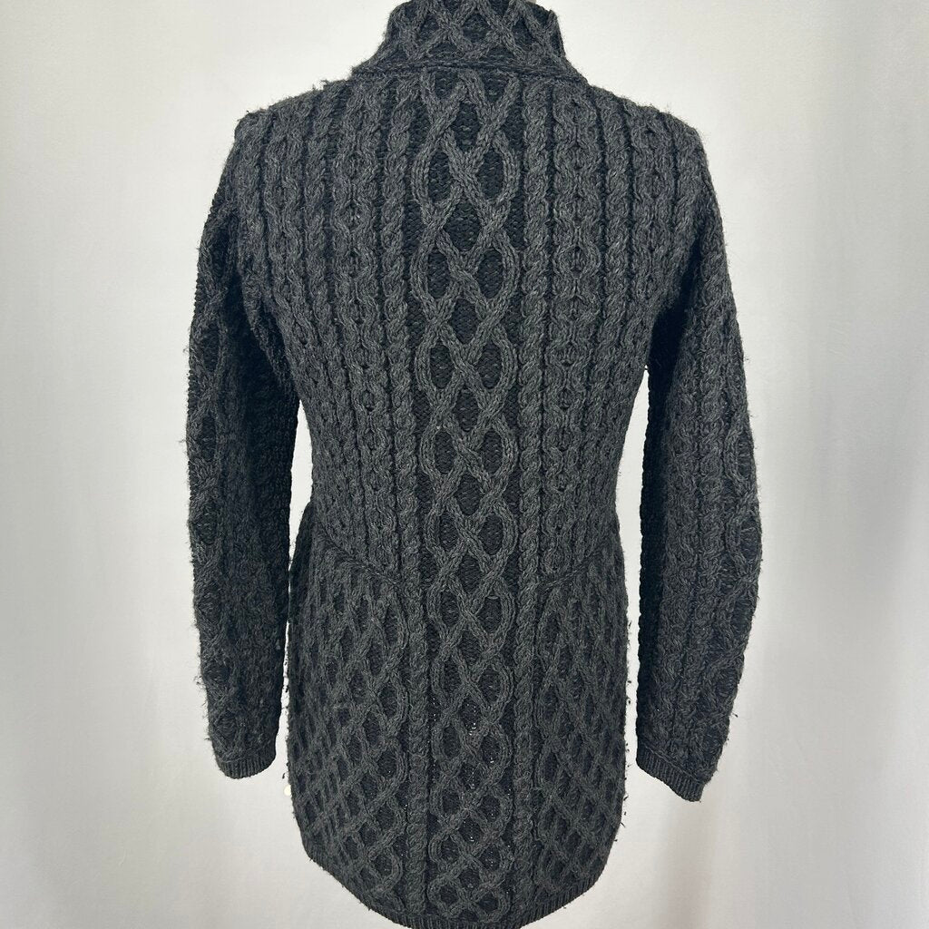 Aran L/s Zip Cardigan